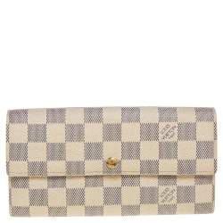 Pre Owned محفظة لوي فيتون سارا كانفاس دامييه آزور 