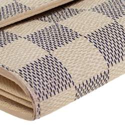 Pre Owned محفظة لوي فيتون سارا كانفاس دامييه آزور 