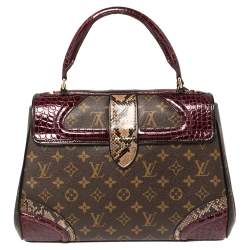 مملوكة مسبقًا Louis Vuitton Monogram Croc and Python Monogramissime Bag
