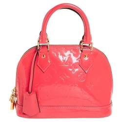 9/10 CONDITION! Louis Vuitton Alma Vernis PM Indian Rose Pink WITH