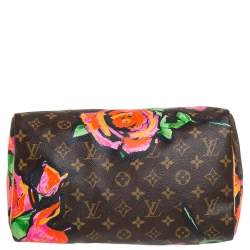 مملوكة مسبقًا Louis Vuitton Multicolor Monogram Canvas Limited Edition Stephen Sprouse Roses Speedy 30 Bag