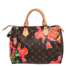 مملوكة مسبقًا Louis Vuitton Multicolor Monogram Canvas Limited Edition Stephen Sprouse Roses Speedy 30 Bag