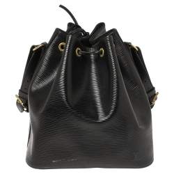 Pre Owned Louis Vuitton Black Epi Leather Petit Noe Bag