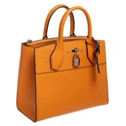 Pre Owned حقيبة لوي فيتون سيتي ستيامير جلد أصفر متوسطة