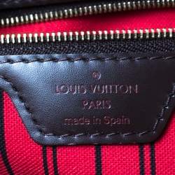 Pre Owned Louis Vuitton Damier Ebene Canvas Neverfull NM MM Bag