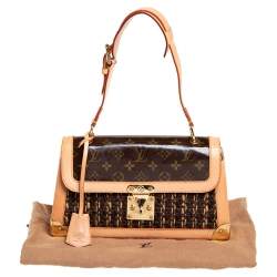 Pre Owned Louis Vuitton Monogram Coated Canvas, Tweed, and Leather Trim Limited Edition 0805 Rabat Bag