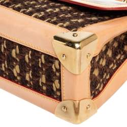 Pre Owned Louis Vuitton Monogram Coated Canvas, Tweed, and Leather Trim Limited Edition 0805 Rabat Bag