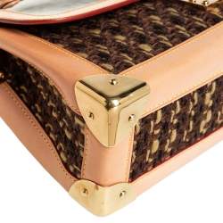 Pre Owned Louis Vuitton Monogram Coated Canvas, Tweed, and Leather Trim Limited Edition 0805 Rabat Bag