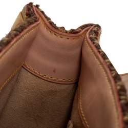 Pre Owned Louis Vuitton Monogram Coated Canvas, Tweed, and Leather Trim Limited Edition 0805 Rabat Bag