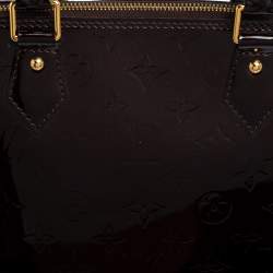 Pre Owned حقيبة لوي فيتون ألما جلد مونوغرامي لامع عنابي كبيرة