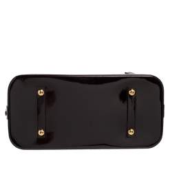 Pre Owned حقيبة لوي فيتون ألما جلد مونوغرامي لامع عنابي كبيرة