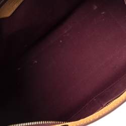 Pre Owned Louis Vuitton Rouge Fauviste Monogram Vernis Brea MM Bag