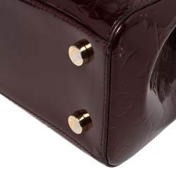 Pre Owned Louis Vuitton Rouge Fauviste Monogram Vernis Brea MM Bag