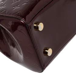 Pre Owned Louis Vuitton Rouge Fauviste Monogram Vernis Brea MM Bag