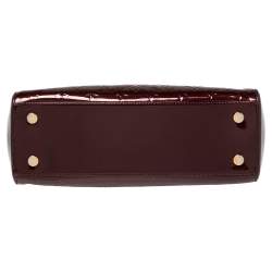 Pre Owned Louis Vuitton Rouge Fauviste Monogram Vernis Brea MM Bag