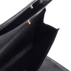 Pre Owned Louis Vuitton Noir Epi Leather Flap Wallet