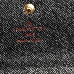 Pre Owned Louis Vuitton Noir Epi Leather Flap Wallet