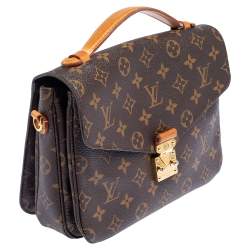 Pre Owned Louis Vuitton Monogram Canvas Pochette Metis Bag