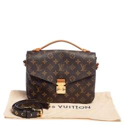 Pre Owned Louis Vuitton Monogram Canvas Pochette Metis Bag