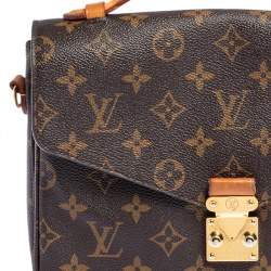 Pre Owned Louis Vuitton Monogram Canvas Pochette Metis Bag