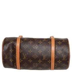 Pre Owned Louis Vuitton Monogram Canvas and Leather Papillon 28 Bag