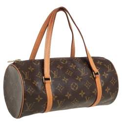 Pre Owned Louis Vuitton Monogram Canvas and Leather Papillon 28 Bag