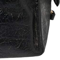 Pre Owned Louis Vuitton Black Cuir Indra Duffel Bag