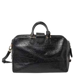Pre Owned Louis Vuitton Black Cuir Indra Duffel Bag