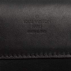 Pre Owned Louis Vuitton Black Crinkled Leather Indra Portfolio Clutch