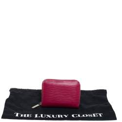 مملوكة مسبقًا حافظة عملات معدنية لوى فيتون جلد إيبى فوشيا