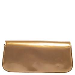 Pre Owned Louis Vuitton Beige Poudre Vernis Sobe Clutch