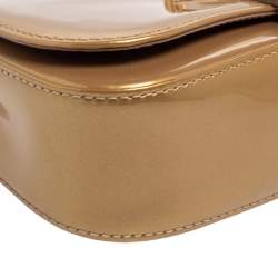 Pre Owned Louis Vuitton Beige Poudre Vernis Sobe Clutch