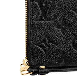 Pre Owned Louis Vuitton Monogram Empreinte Zippy Wallet Noir