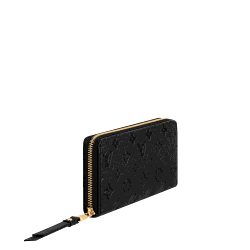 Pre Owned Louis Vuitton Monogram Empreinte Zippy Wallet Noir