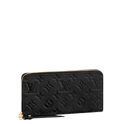 Pre Owned Louis Vuitton Monogram Empreinte Zippy Wallet Noir
