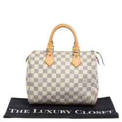 مملوكة مسبقًا حقيبة لوي فيتون سبيدي 25 كانفاس دامييه آزور   