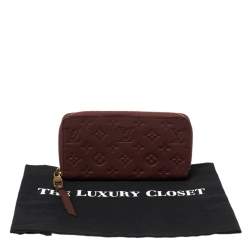 مملوكة مسبقًا محفظة لوي فيتون زيبي جلد إيمبرينت مونوغرامي أورور