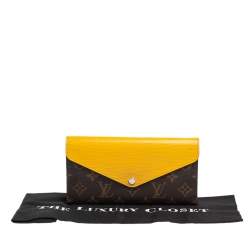 Pre Owned محفظة لوي فيتون ماري-لو كانفاس مونوغرامي وجلد إيبي