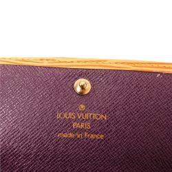 Pre Owned Louis Vuitton Yellow Epi Leather Sarah Wallet