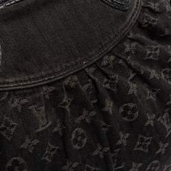 Pre Owned Louis Vuitton Black Monogram Denim Neo Cabby MM Bag