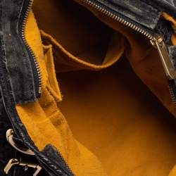 Pre Owned Louis Vuitton Black Monogram Denim Neo Cabby MM Bag