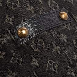 Pre Owned Louis Vuitton Black Monogram Denim Neo Cabby MM Bag