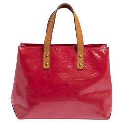 Pre Owned Louis Vuitton Framboise Monogram Vernis Reade PM Bag