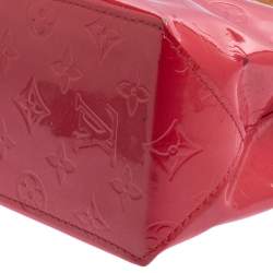 Pre Owned Louis Vuitton Framboise Monogram Vernis Reade PM Bag