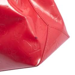 Pre Owned Louis Vuitton Framboise Monogram Vernis Reade PM Bag