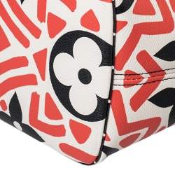 Pre Owned Louis Vuitton Cream/Red Giant Monogram Canvas Limited Edition Crafty Neverfull NM MM Bag
