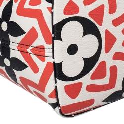 Pre Owned Louis Vuitton Cream/Red Giant Monogram Canvas Limited Edition Crafty Neverfull NM MM Bag