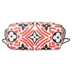 Pre Owned Louis Vuitton Cream/Red Giant Monogram Canvas Limited Edition Crafty Neverfull NM MM Bag