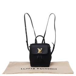 مملوكة مسبقًا Louis Vuitton Black Leather Lockme Backpack Mini
