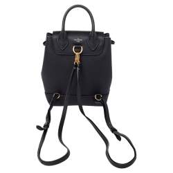 مملوكة مسبقًا Louis Vuitton Black Leather Lockme Backpack Mini